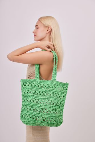 Womens Woven Crochet Tote - - One Size - My Accessories London - Modalova
