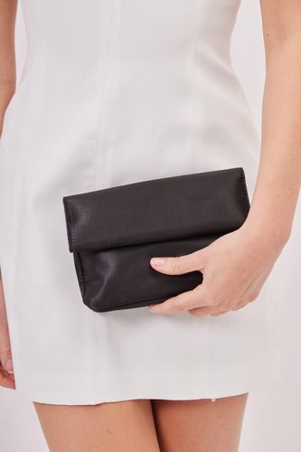 Womens Satin Roll Top Clutch Bag - - One Size - My Accessories London - Modalova