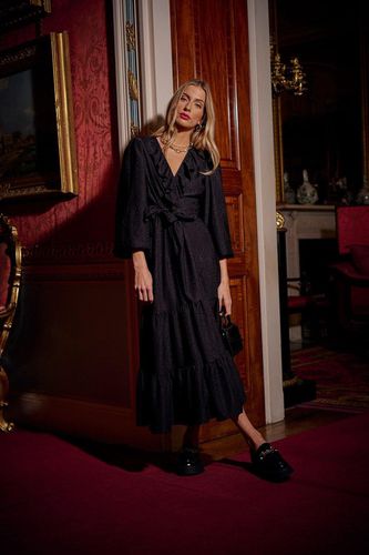 Womens Wrap Over Midi Dress With Ruffle Detail In - 6 - NastyGal UK (+IE) - Modalova
