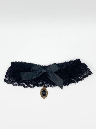 Womens Lace Choker Necklace With Satin Bow - - One Size - NastyGal UK (+IE) - Modalova