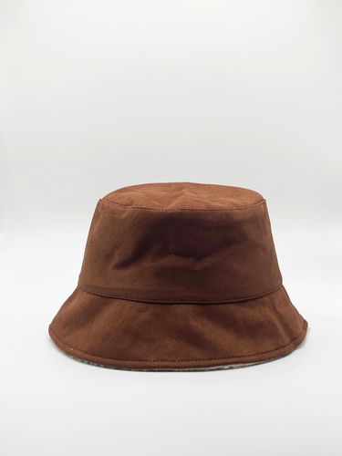 Womens Reversible Bucket Hat In Suede & Borg - - One Size - SVNX - Modalova