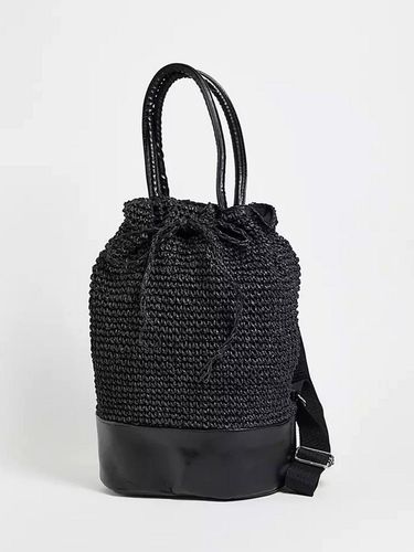 Womens Straw Woven Backpack with PU Trim - - One Size - NastyGal UK (+IE) - Modalova