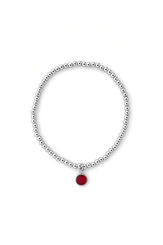 Womens January Birthstone Beaded Bracelet Silver Plated - - One Size - Joy by Corrine Smith - Modalova