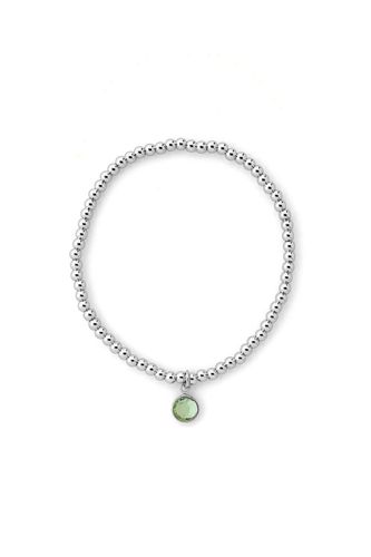 Womens August Birthstone Beaded Bracelet Silver Plated - - One Size - Joy by Corrine Smith - Modalova