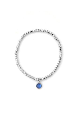 Womens September Birthstone Beaded Bracelet Silver Plated - - One Size - NastyGal UK (+IE) - Modalova