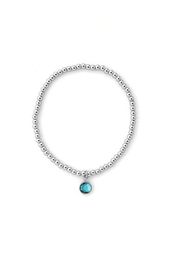 Womens December Birthstone Beaded Bracelet Silver Plated - - One Size - NastyGal UK (+IE) - Modalova