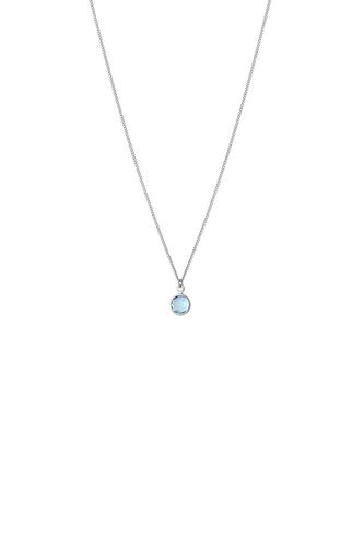 Womens March Birthstone Crystal Necklace Sterling Silver - - 16 inches - Joy by Corrine Smith - Modalova