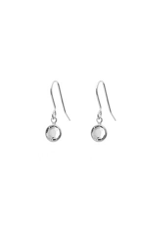 Womens April Birthstone Crystal Drop Earrings Silver Plated - - One Size - Joy by Corrine Smith - Modalova