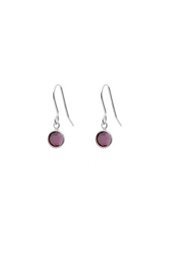 Womens February Birthstone Crystal Drop Earrings Silver Plated - - One Size - Joy by Corrine Smith - Modalova