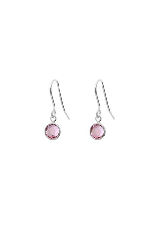 Womens June Birthstone Crystal Drop Earrings Silver Plated - - One Size - Joy by Corrine Smith - Modalova