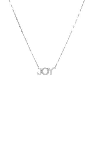 Womens JOY Positive Affirmation Necklace Silver Plated - - 18 inches - Joy by Corrine Smith - Modalova