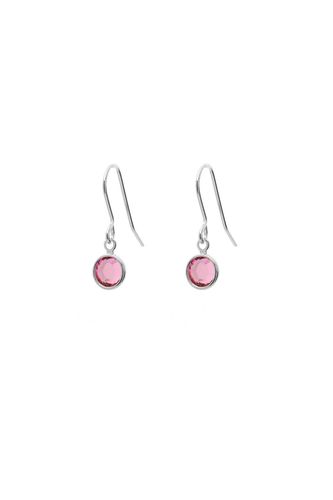 Womens October Birthstone Crystal Drop Earrings Silver Plated - - One Size - Joy by Corrine Smith - Modalova