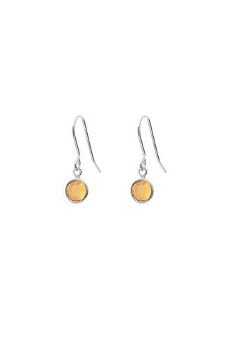 Womens November Birthstone Crystal Drop Earrings Silver Plated - - One Size - Joy by Corrine Smith - Modalova