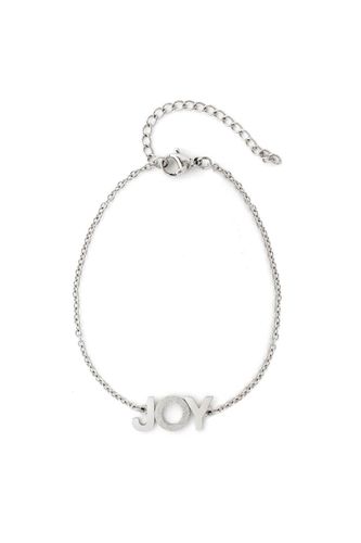 Womens JOY Positive Affirmation Bracelet Silver Plated - - 7.5 inches - Joy by Corrine Smith - Modalova