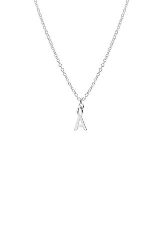 Womens Dainty Initial 'A' Necklace Silver Plated - - 18 inches - Joy by Corrine Smith - Modalova