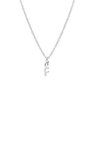 Womens Dainty Initial 'F' Necklace Silver Plated - - 18 inches - Joy by Corrine Smith - Modalova