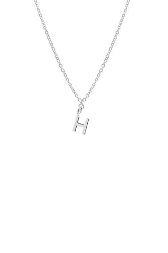 Womens Dainty Initial 'H' Necklace Silver Plated - - 18 inches - Joy by Corrine Smith - Modalova