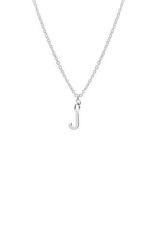 Womens Dainty Initial 'J' Necklace Silver Plated - - 18 inches - Joy by Corrine Smith - Modalova