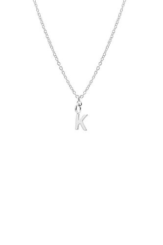 Womens Dainty Initial 'K' Necklace Silver Plated - - 18 inches - Joy by Corrine Smith - Modalova