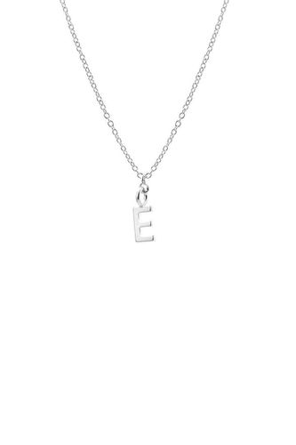 Womens Dainty Initial 'E' Necklace Silver Plated - - 18 inches - Joy by Corrine Smith - Modalova