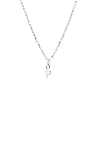 Womens Dainty Initial 'P' Necklace Silver Plated - - 18 inches - Joy by Corrine Smith - Modalova