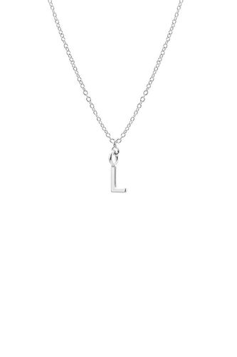 Womens Dainty Initial 'L' Necklace Silver Plated - - 18 inches - Joy by Corrine Smith - Modalova