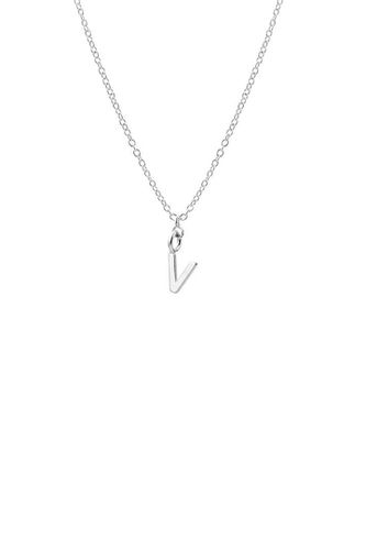Womens Dainty Initial 'V' Necklace Silver Plated - - 18 inches - Joy by Corrine Smith - Modalova