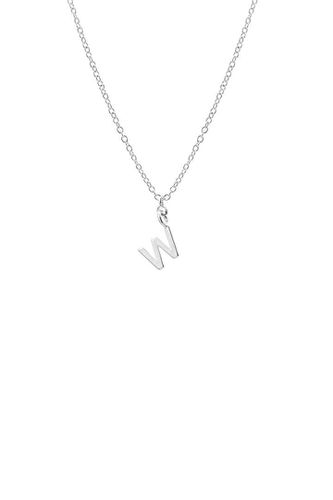 Womens Dainty Initial 'W' Necklace Silver Plated - - 18 inches - Joy by Corrine Smith - Modalova