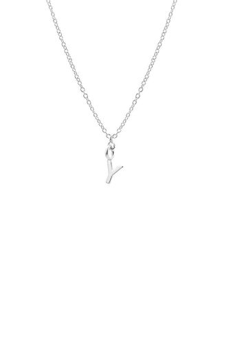 Womens Dainty Initial 'Y' Necklace Silver Plated - - 18 inches - Joy by Corrine Smith - Modalova