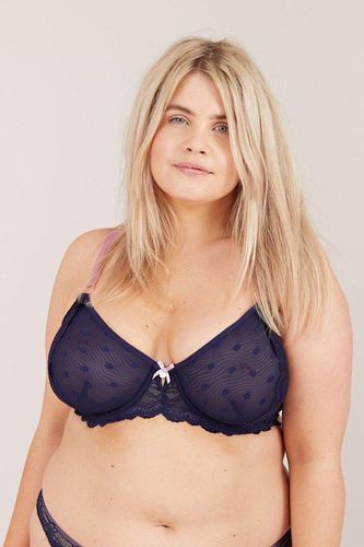 Womens Oola Spot And Lace Non-Padded Underwired Bra - - 38F - Oola Lingerie - Modalova