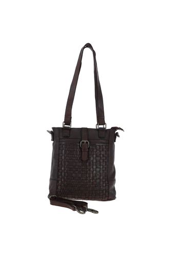 Womens 'Perfezione' Vintage Woven Leather Shoulder Bag - - One Size - Ashwood Leather - Modalova
