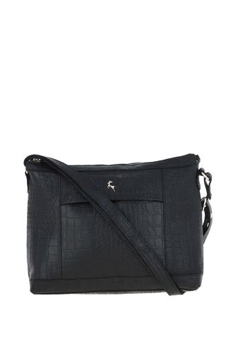 Womens 'Carlotta' Croc Print Real Leather Shoulder Bag - - One Size - NastyGal UK (+IE) - Modalova