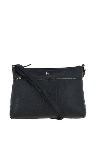 Womens 'Silvia' Croc Print Real Leather Shoulder Bag - - One Size - NastyGal UK (+IE) - Modalova