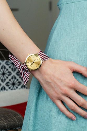 Changeable Stripe Cloth Women Bracelet Wristwatch - One Size - The Colourful Aura - Modalova