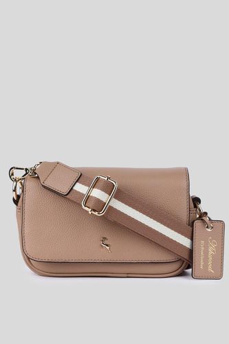 Womens 'Eleganza Milano' Real Leather Flapover Crossbody Bag - - One Size - Ashwood Leather - Modalova