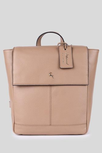 Womens 'Lussuria Venezia' Real Leather Flapover Backpack - - One Size - Ashwood Leather - Modalova