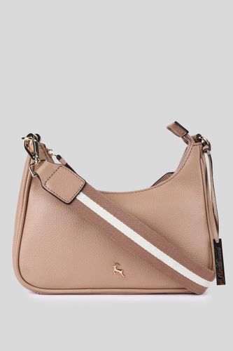 Womens 'Bella Toscana' Real Leather Crossbody Bag with Webbing Strap - - One Size - Ashwood Leather - Modalova