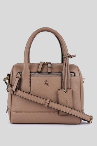 Womens 'Moda Siciliana' Real Leather Tote Crossbody Bag - - One Size - Ashwood Leather - Modalova