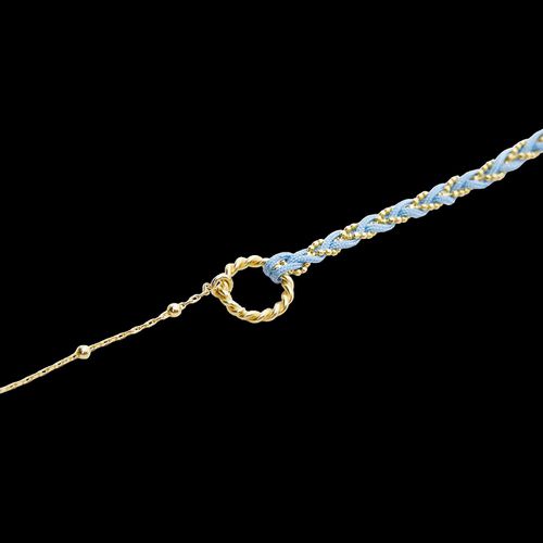 Womens Handmade Rope Braided Sterling Silver Beaded Chain Bracelet - - One Size - Spero London - Modalova