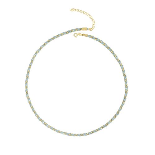 Womens Handmade Rope Braided Sterling Silver Beaded Chain Necklace - - One Size - Spero London - Modalova