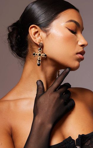 Womens Jewelled Cross Statement Earrings - One Size - NastyGal UK (+IE) - Modalova