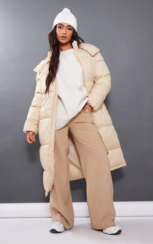 Womens Petite Camel Long Puffer Coat - - 8 - NastyGal UK (+IE) - Modalova