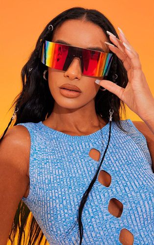 Womens Mirrored Wrap Around Visor Sunglasses - One Size - NastyGal UK (+IE) - Modalova