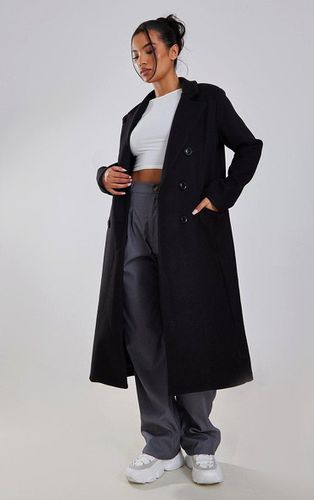 Womens Double Breasted Wool Look Overcoat - 4 - NastyGal UK (+IE) - Modalova