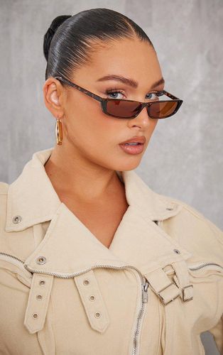 Womens Tortoiseshell Thin Rectangular Frame Sunglasses - - One Size - NastyGal UK (+IE) - Modalova