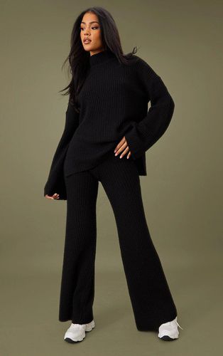 Womens Tall Luxe Rib Knit Wide Leg Trousers - L - NastyGal UK (+IE) - Modalova