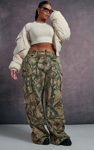 Womens Plus Camo Detailed Print Wide Leg Jeans - - 30 - NastyGal UK (+IE) - Modalova