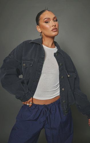Womens Washed Oversized Elasticated Hem Quilted Denim Jacket - XS - NastyGal UK (+IE) - Modalova