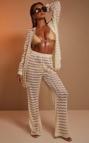 Womens Cream Textured Oversized Beach Trousers - - 6 - NastyGal UK (+IE) - Modalova
