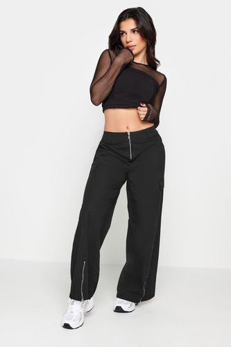 Womens Petite Zip Detail Cargo Trousers - - 14S - PixieGirl - Modalova